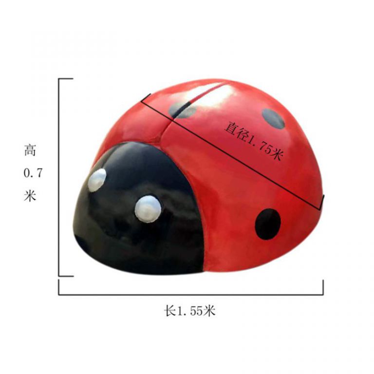 不锈钢七星瓢虫园林雕塑