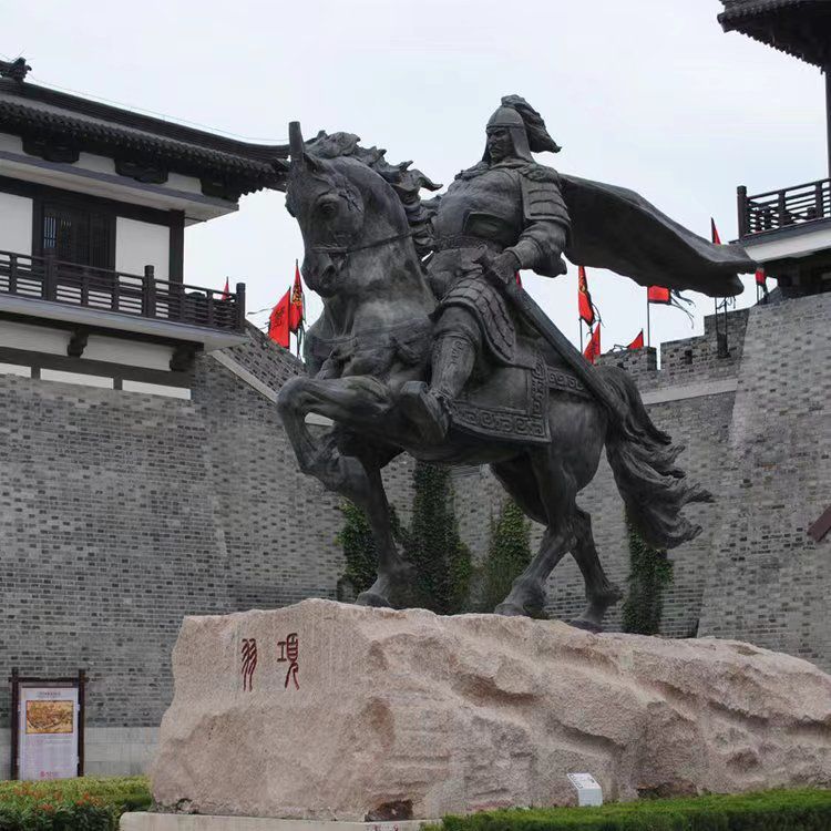 项羽骑马雕塑 铸铜人物雕塑