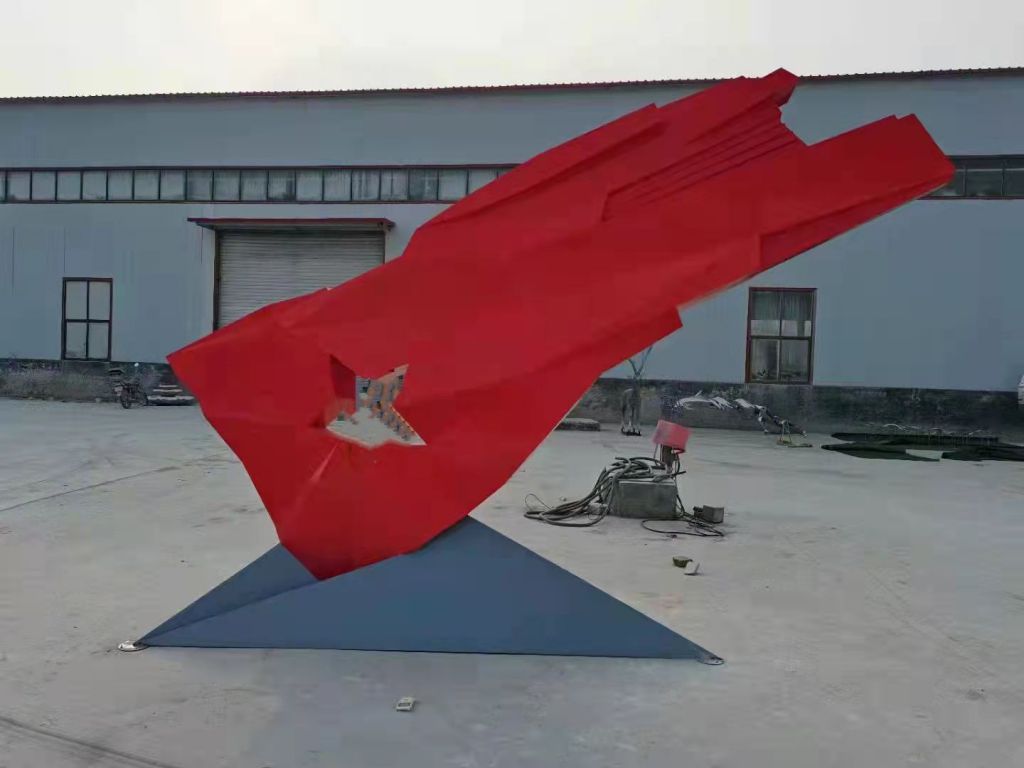 不锈钢旗帜雕塑