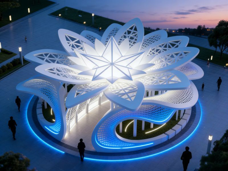 创意廊架雕塑 不锈钢景观雕塑厂家