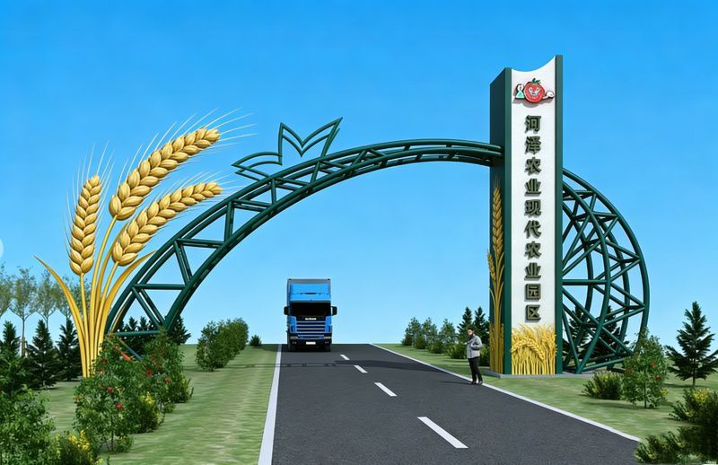 不锈钢雕塑厂家 景观大门雕塑